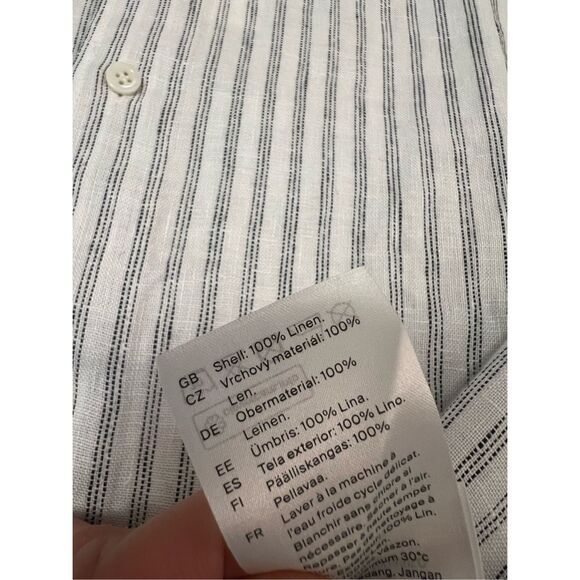 COS MENS LINEN STRIPED SHIRT - Picture 15 of 15